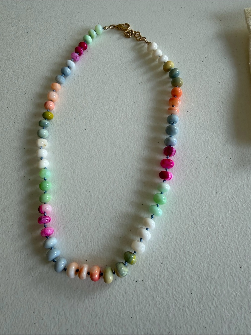 Handcrafted Multicolor Bead Necklace - Vibrant Pastel Mix